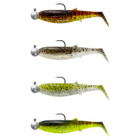 Savage Gear Cannibal Shad 6.8cm 3g+5g #1/0 Clearwater Mix 4+4pcs