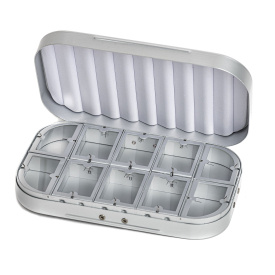 Aluminium box 10 compartments - Silver