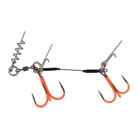 Mikado Stinger Jaws Double Evo Titanium UV - 25kg - Treble Hook 1/0 , 1