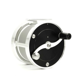 Iwana Retro 1:2 Multiplier Salmon Reel Black & Silver - 4''