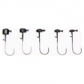 X Zone Ned Rig Head Black 2/0, 2.7g (5-pack)
