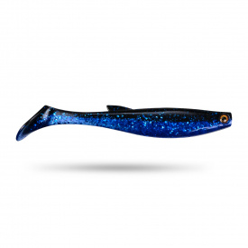 Scout Shad 9cm (5-pack) - Black & Blue UV