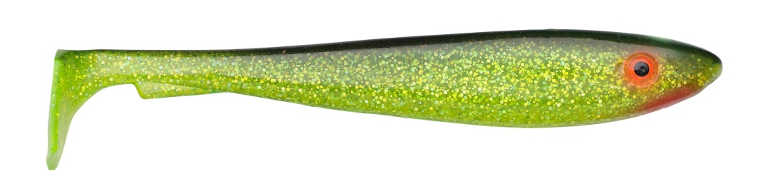 Svartzonker McRubber Shad 23cm (2-pack) - C19 Black´n Chatreuse