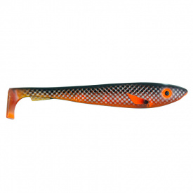 SvartZonker McRubber Flash Shad 23cm (2-pack) - Black Back Motoroil