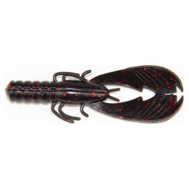 X Zone Pro Series Muscle Back Finesse Craw, 8,2cm (8-pack) - Black Red Flake