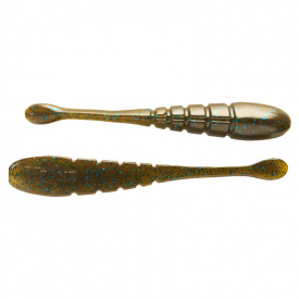 X Zone Pro Series Finesse Slammer, 8,2cm (10-pack) - Green Pumpkin Blue Flake