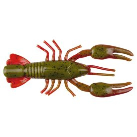 Yum Ned Craw 6cm (7-pack) - Green Pumpkin/Red