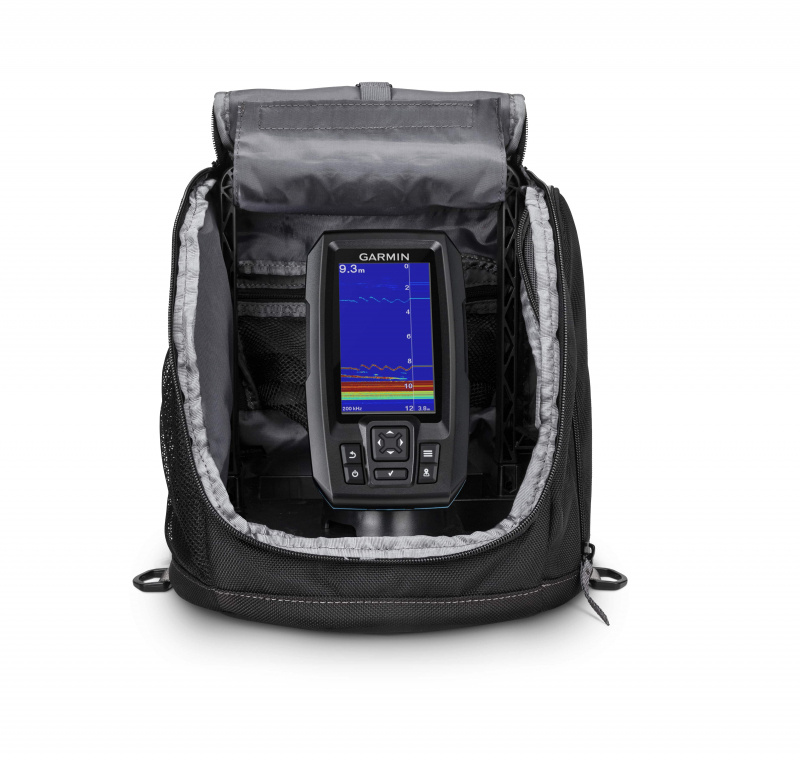 Garmin Striker Plus 4, Portable Ice Fishing Kit w/ Dual Beam