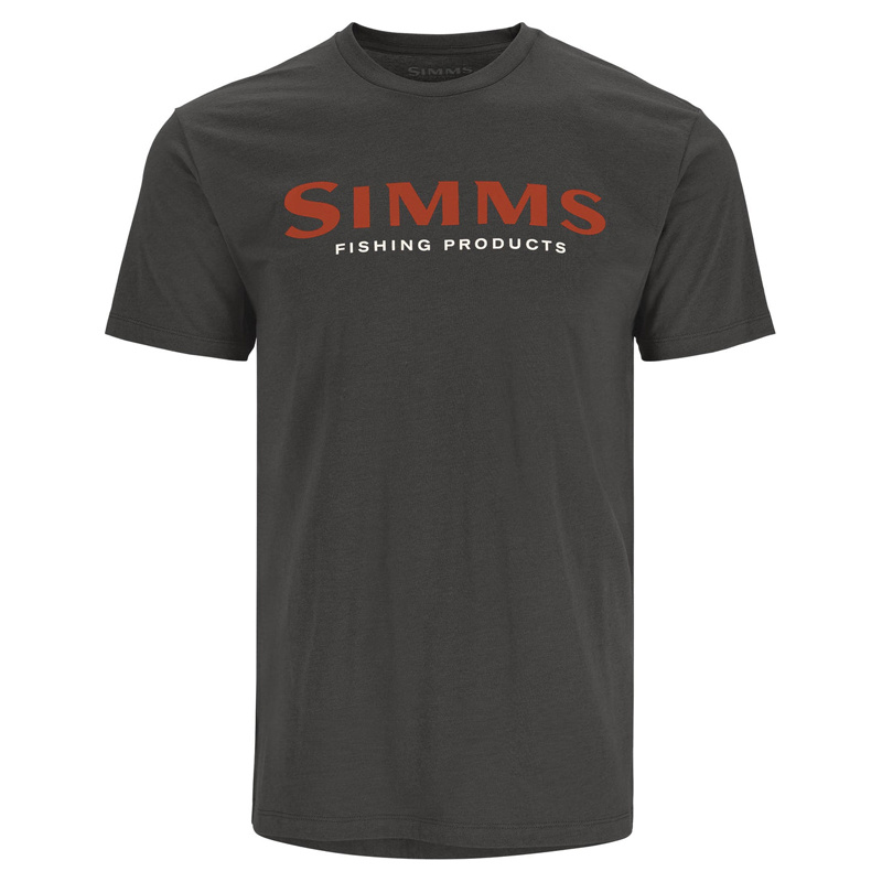 Simms Logo T-shirt Simms Orange/Charcoal Heather