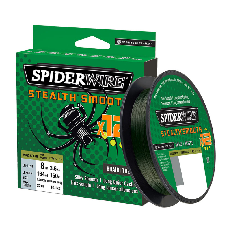 Spiderwire Stealth Smooth 12, 150m Moss Green