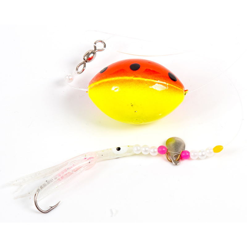 Fladen Flowing 2-Hook Flatfish Rig With Boom - Red/Yellow
