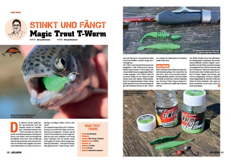 Magic Trout T-Worm Twister Cheese (6-pack)