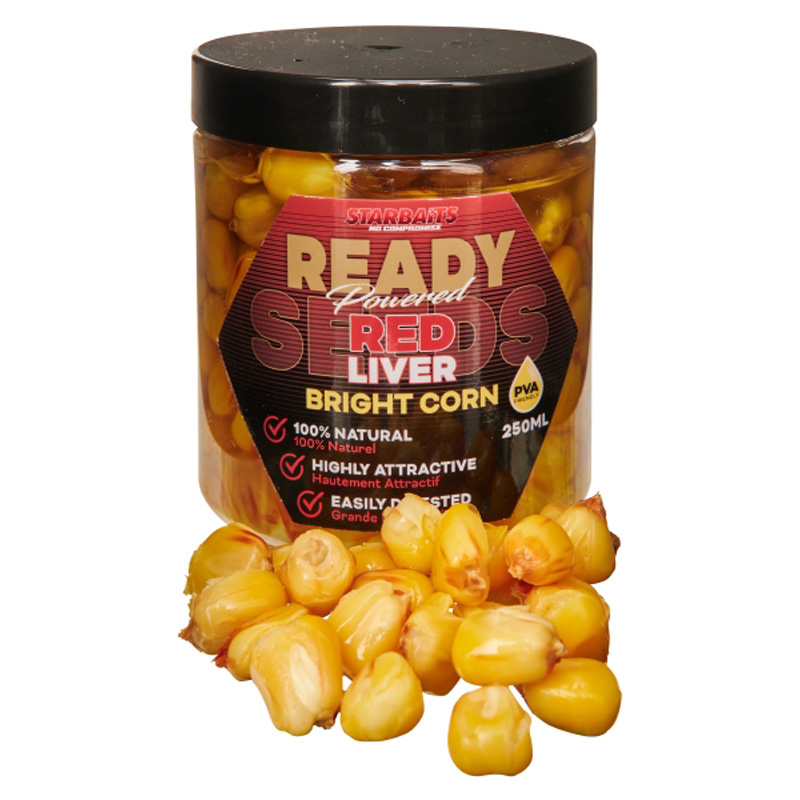 Starbaits Ready Seeds Bright Corn Red Liver 250ml