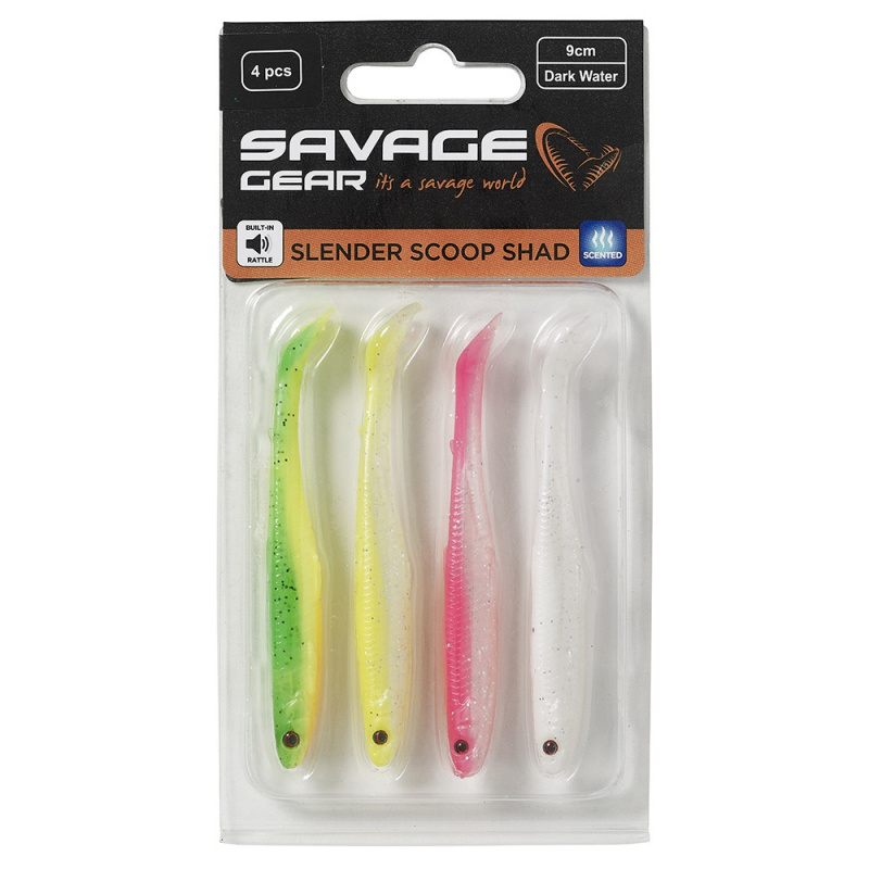 Savage Gear Slender Scoop Shad (4-pack)
