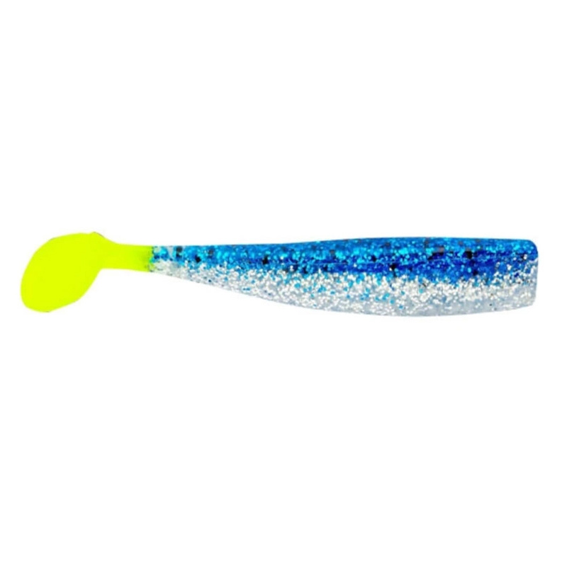 Shaker Shad, 8cm, Blue Ice Chartreuse Tail - 8pack