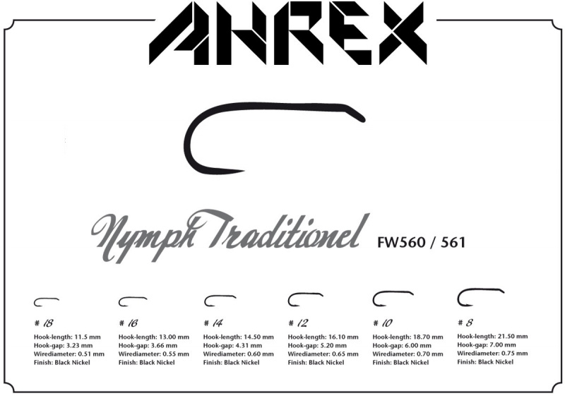 Ahrex FW561 - Nymph Traditional - Barbless