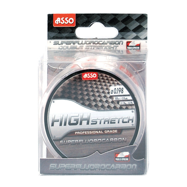ASSO Flurocarbon High Stretch 50m Dispenser 0.300mm White