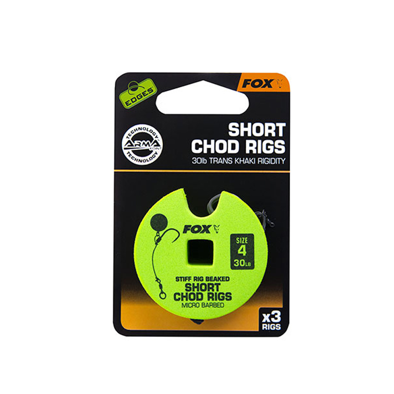 Fox Edge Armapoint Stiff Rig Beaked Chod Rigs 3-pack Short
