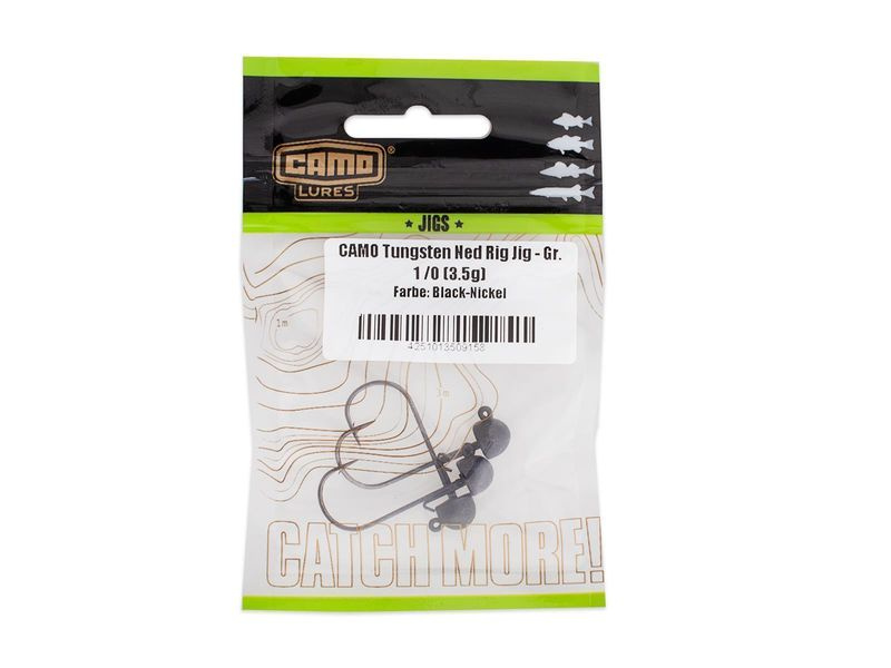 Camo Tungsten Ned Rig Jig (3-pack)