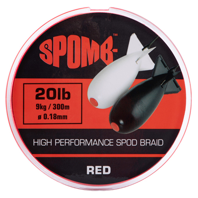 Spomb Braid 300m 9kg/20lb 0.18mm Red