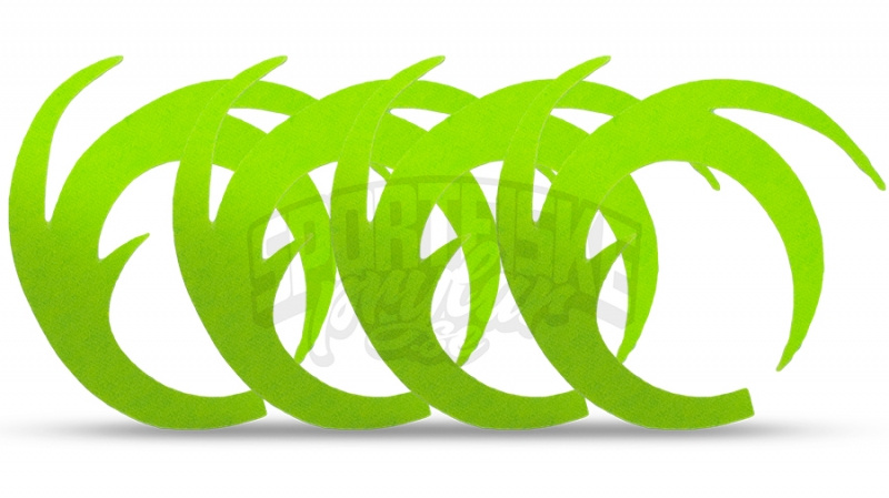 Dragon Tails XL 4-pack, Fluo Chartreuse