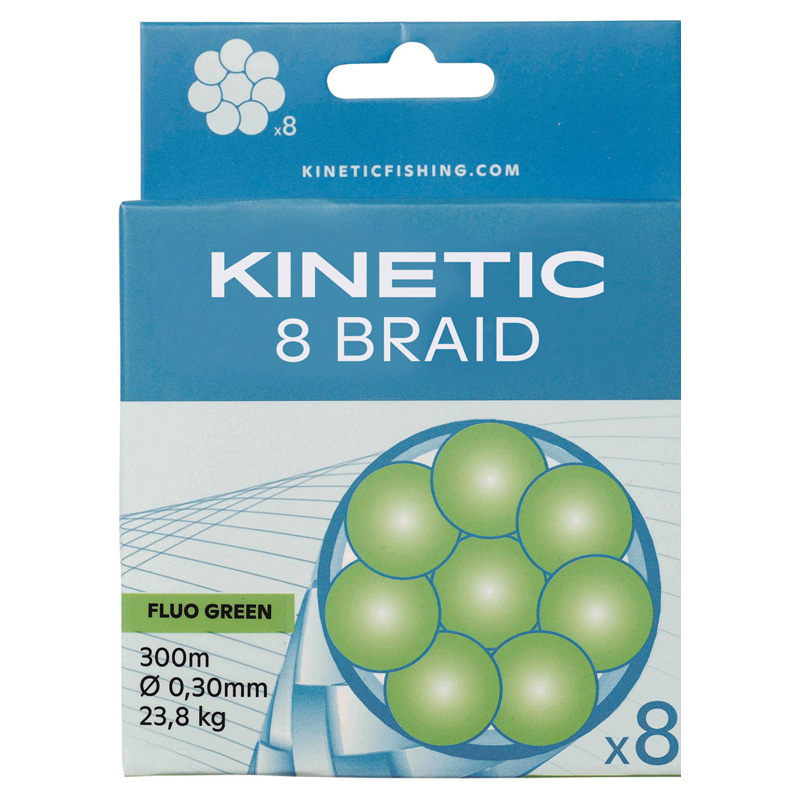 Kinetic 8 Braid 300m Fluo Green