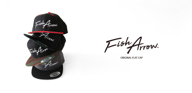 Fish Arrow FA Flat Cap Black/Green Camo