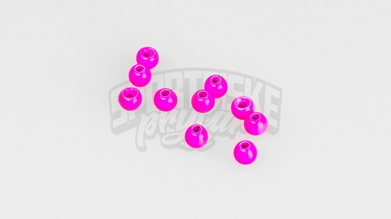 Brass beads 4.0mm - Fluo Pink