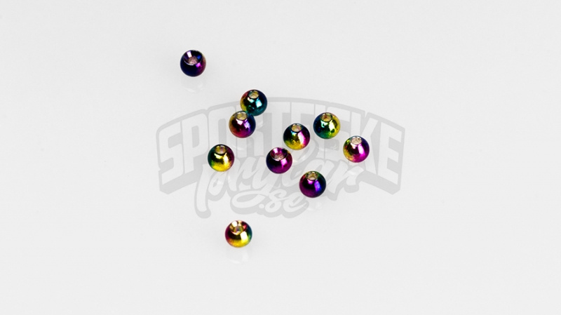 Brass beads 4.0mm - Rainbow