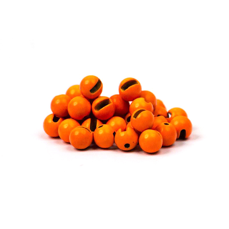 Fly Dressing Slotted Tungsten Beads 3mm, Fluo Orange