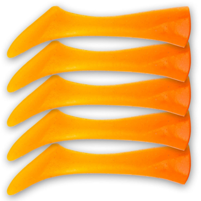 Headbanger Shad 11cm Replacement Tails (5-Pack), Orange