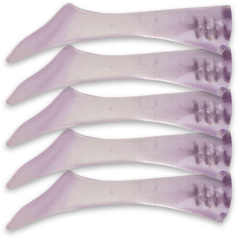 Headbanger Shad 11cm Replacement Tails (5-Pack), Purple