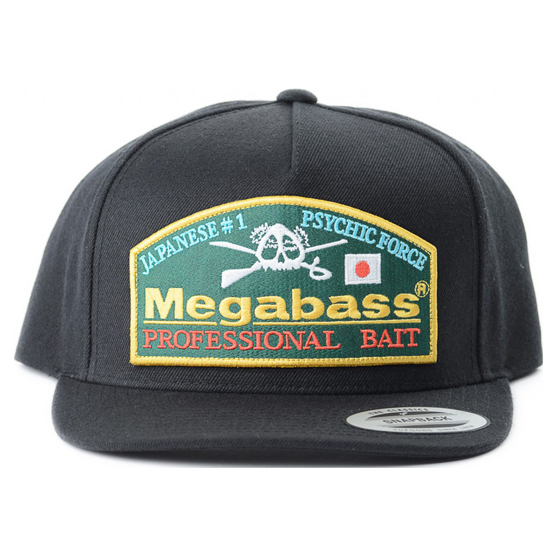 Megabass Trucker Hat Throwback Snapback Black