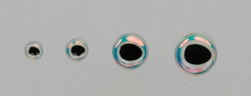 Epoxy Eyes 9,0 mm oval dubbel - svart/pearl