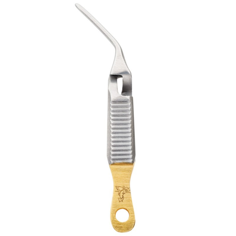 DR Slick Extra-Hand Fly Tweezer 2 1/2\'\' Self Closing - Curved 