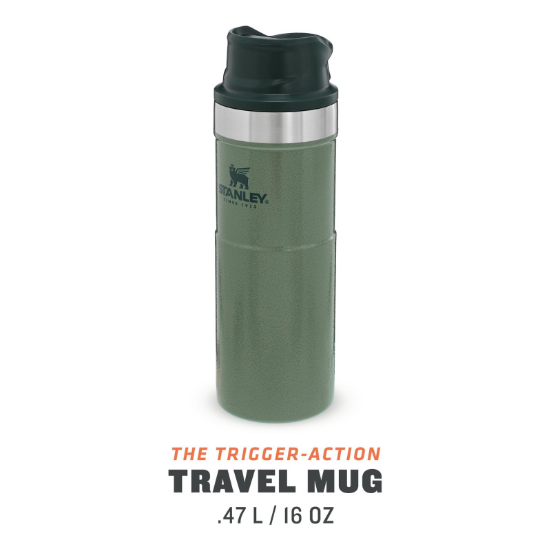 Stanley The Trigger-Action Travel Mug 470ml - Hammertone Green