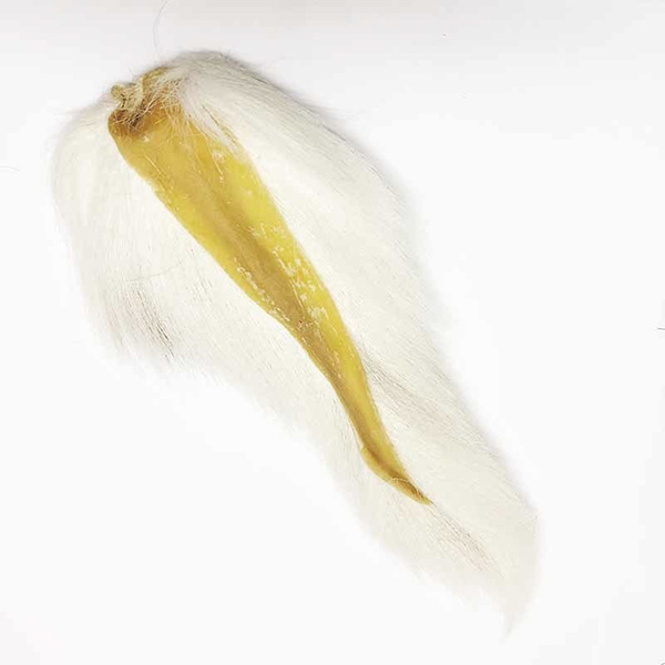 Hjortsvans (Bucktail) Large, Fluo White