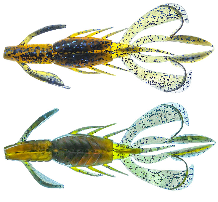PerchFight Crayfish 4.4\'\' 5-Pack , Okeechobee Blue